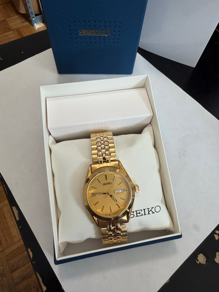 Seiko Men's SGFA02 Gold - Tone Stainless-Steel Quartz Watch