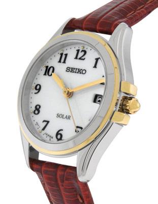 Seiko solar leather cheap