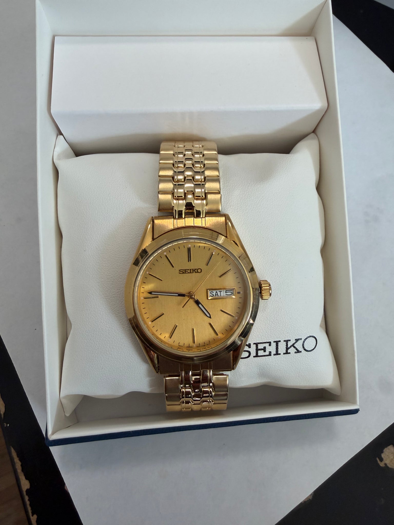Seiko Men's SGFA02 Gold - Tone Stainless-Steel Quartz Watch
