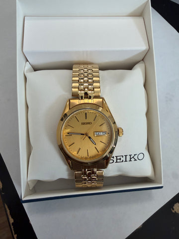 Seiko Men's SGFA02 Gold - Tone Stainless-Steel Quartz Watch
