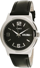 Timex Mens T2E561 Elevated Classic Black Leather Band Watch