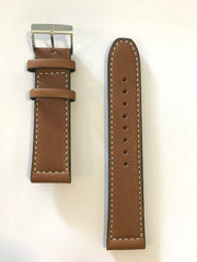 Citizen Avion 22mm Brown Leather Band Strap Silver Buckle AW1361-10H For Watch
