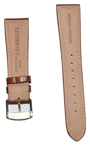 Citizen Eco-Drive AO9003-08E AO9003-16A Mens Brown Leather Band Watch Strap 22mm