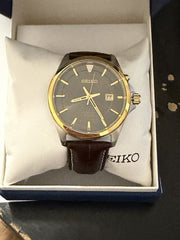 Seiko Men's SKA582 Kinetic Grey Dial Two-Tone Watch