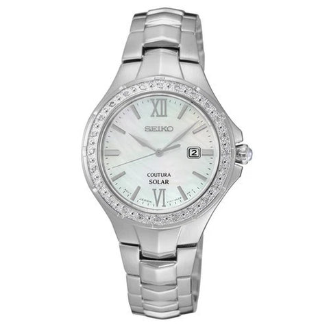 Seiko Women's SUT239 Solar Coutura Diamond Accented Bezel MSRP $475