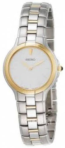 NEW* Seiko Womens SFQ834 Two-Tone Metal Band Wrist Watch MSRP $295