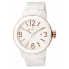Invicta Men's 1190 White Dial White Ceramic Watch