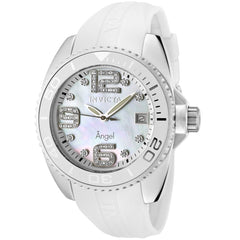 Invicta Women's 0493 Angel Diamond Accented White Polyurethane Watch