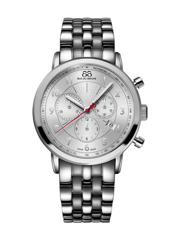 88 Rue du Rhone Men's 87WA120044 Analog Display Swiss Quartz Silver Watch