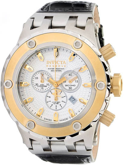 Invicta Men's 10079 Subaqua Reserve Chronograph Cream Textured Dial Watch