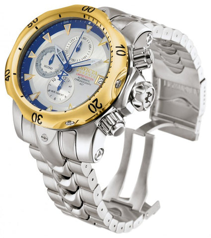Invicta Men's 10169 Venom Model Chronograph Silver-tone Dial Stainless Steel Watch
