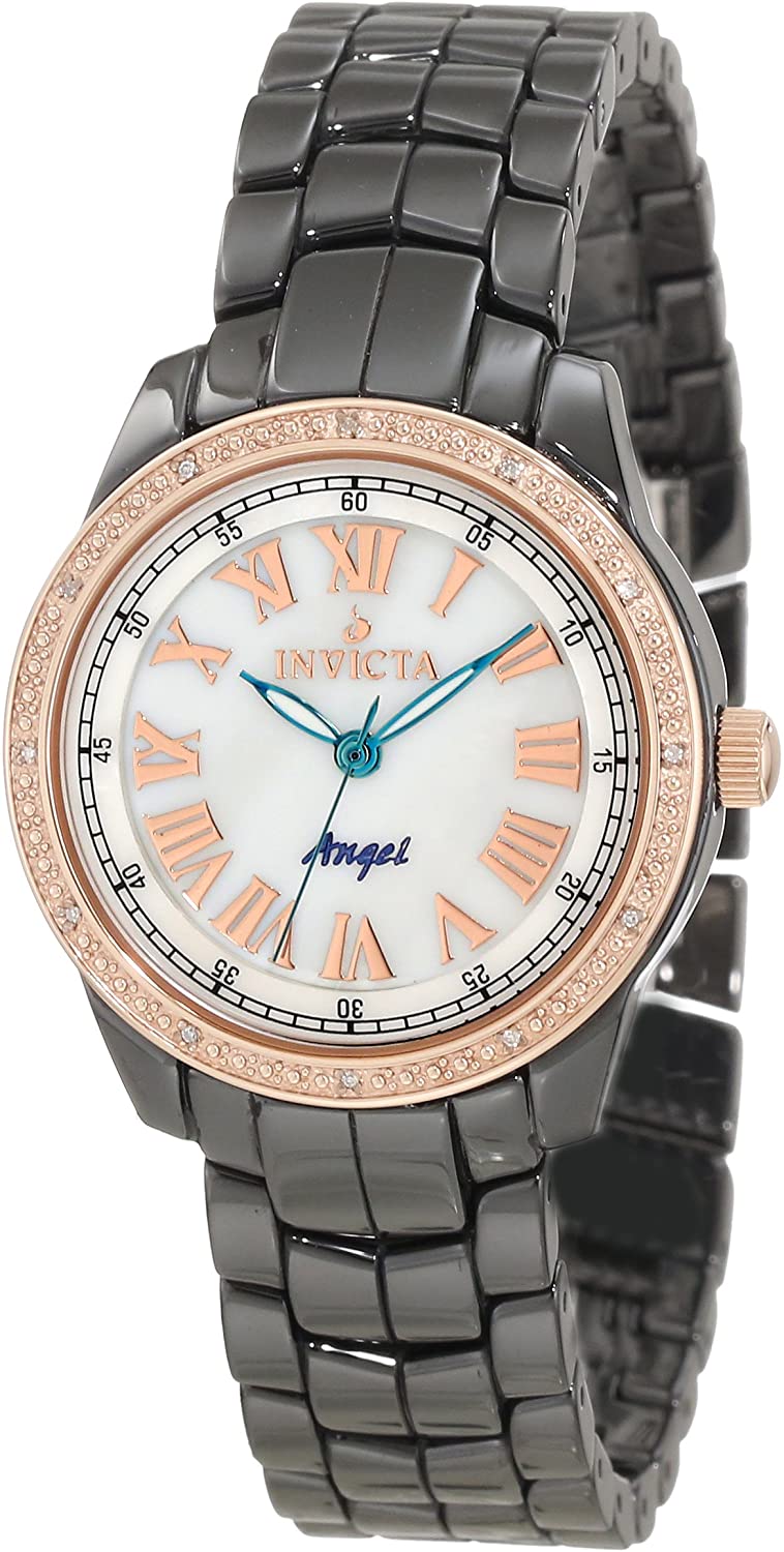 Invicta Angel Women’s Stainless Steel and Ceramic watch Invicta 1651 Angel White Dial Stainless Steel Ceramic  main image 2