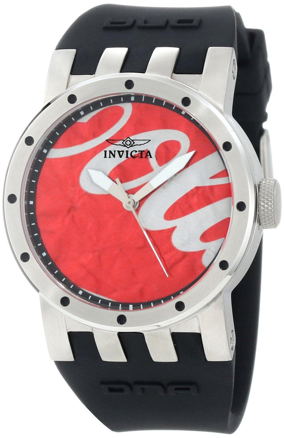 Invicta Women's 10437 DNA Red Dial Black Silicone Watch