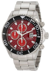 Invicta Men's 1070 Reserve Automatic Chronograph Red Dial Stainless Steel Watch