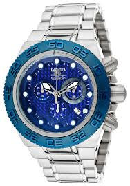 Invicta Men's 10865 Subaqua Sport Chronograph Blue Carbon Fiber Dial Stainless Steel Watch