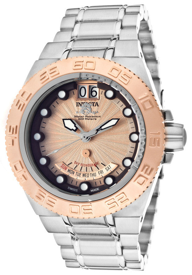 Invicta Men's 10871 Subaqua Rose Gold Sunray Dial Stainless Steel Watch