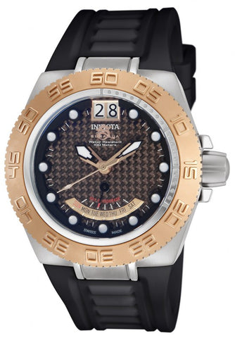 Invicta Men's 10879 Subaqua Reserve GMT Black Dial Black Rubber Watch