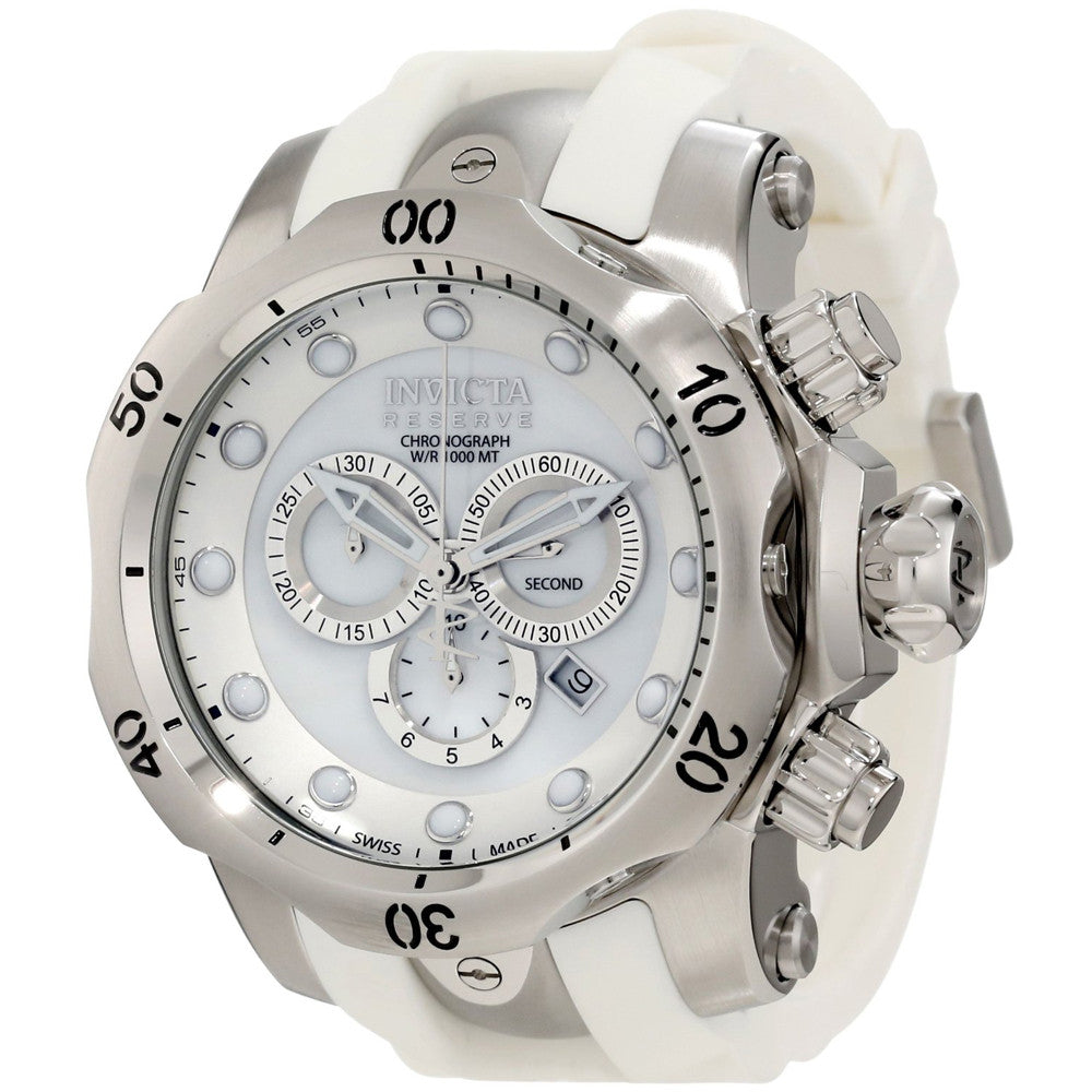 Invicta Men's 11155 Venom Reserve Chronograph White Mother-Of-Pearl Dial Watch
