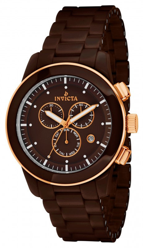 Invicta Men's 11265 Brown Ceramic Swiss Chronograph Dial Day Date Watch