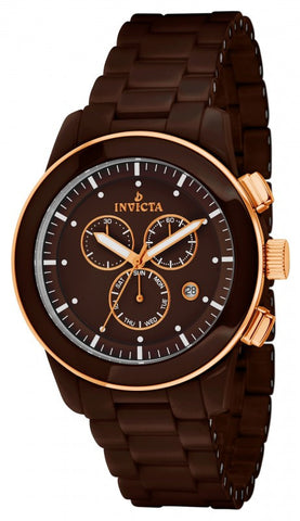 Invicta Men's 11265 Brown Ceramic Swiss Chronograph Dial Day Date Watch