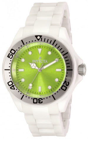Invicta Women's 11302 Lime Green Dial White Ceramic Watch