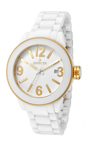 Invicta Women’s 1161 White Ceramic White Dial Quartz Watch