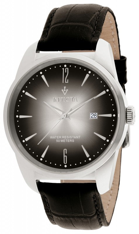 Invicta Men's 11737 Vintage Black Dial Leather Watch