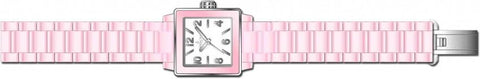 Invicta Women's 1176 Ceramic White Dial Pink Matte Ceramic Watch