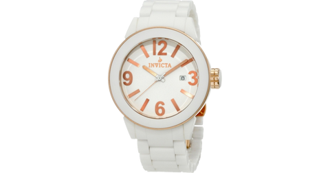 Invicta Men's 1190 White Dial White Ceramic Watch