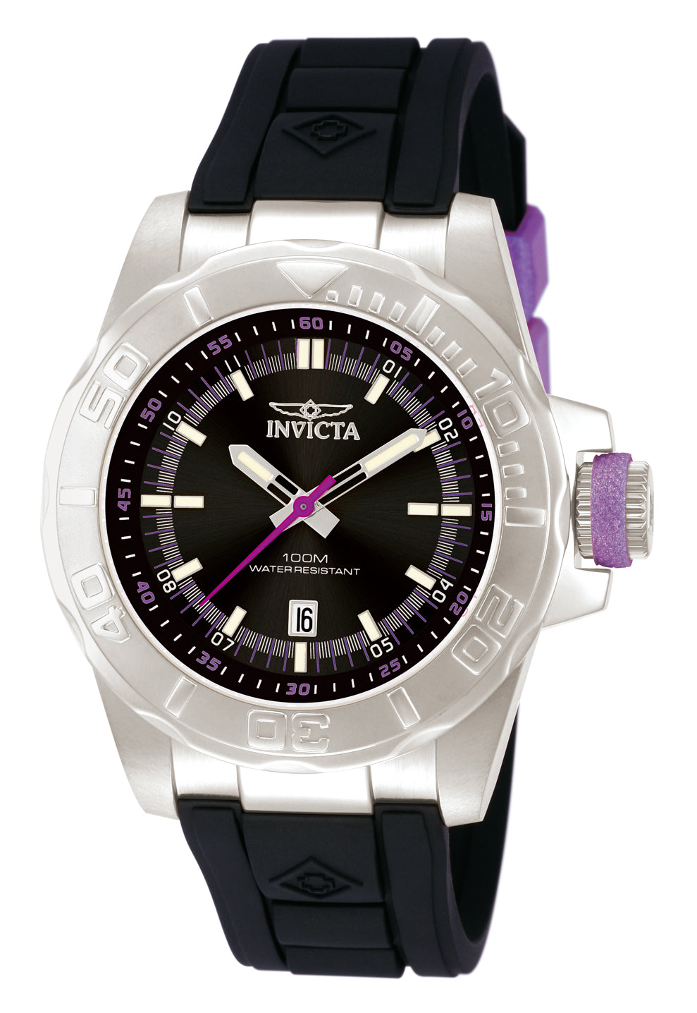 Invicta 12161 Pro Diver Black Dial Black Polyurethane Watch for Men