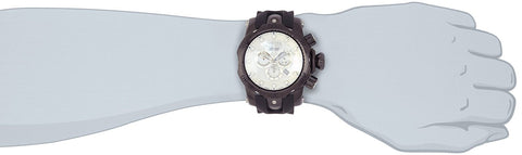 Invicta Men's 1219 Venom Reserve Ocean Quest Chronograph White Mother-Of-Pearl Black Polyurethane Watch
