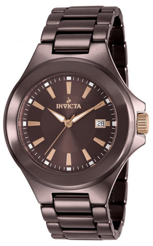 Invicta Men's 12549 Ceramics Brown Dial Brown Ceramic Watch