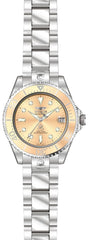 Invicta Women's 13861 Grand Diver Rose Gold Dial Steel Bracelet Automatic Dive Watch