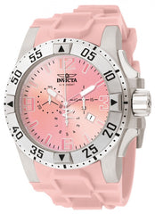 Invicta Men's 1415 Reserve Chronograph Pink Dial Pink Polyurethane Watch