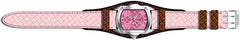 Invicta Women's 12262 Lupah Hot Pink Dial Light Pink and Brown Leather Watch