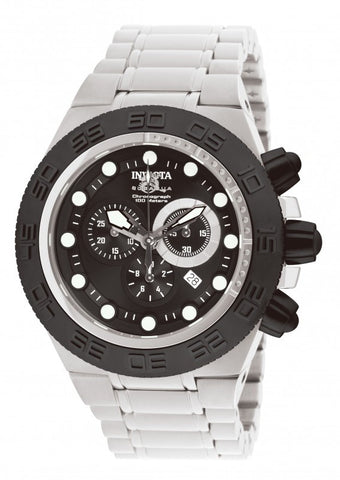 Invicta Men's 1527 Subaqua Sport Chronograph Black Dial Stainless Steel Watch