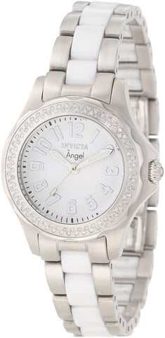 Invicta Women's 1779 Angel White Dial Two Tone Stainless Steel Watch