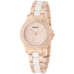Invicta Women's 1783 Angel Pave Diamond Dial Rose Gold Bracelet Watch