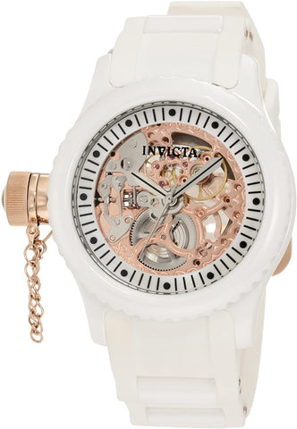 Invicta Women's 1827 Russian Diver White Skeleton Dial Watch