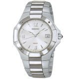 Seiko Men's SGEA39 Coutura Dress Silver-Tone Black Dial Day Date Men's Watch