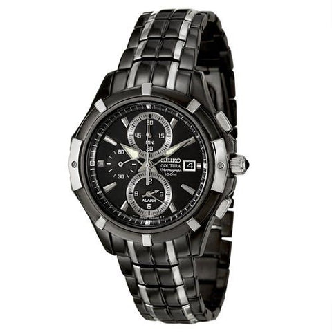 Seiko Men's SNAE57 Black Dial Watch