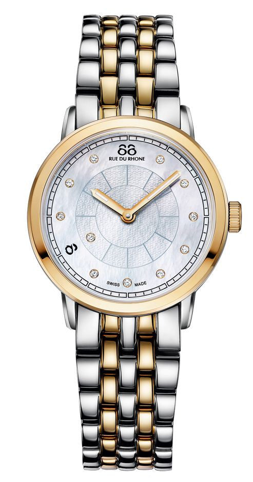 88 Rue du Rhone Women's 87WA120059 Analog Display Swiss Quartz Two Tone  Watch