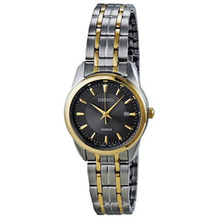 Seiko Women's SXDE70 Black Dial Two-tone Stainless Steel Watch