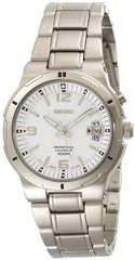 Seiko Men's SNQ075 Perpetual Calendar Silver-Tone Watch