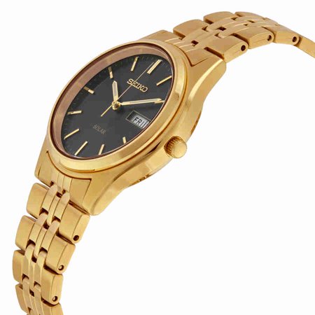 Seiko Men's SNE044 Stainless Steel Solar Gold Color Watch