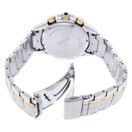 Seiko Men's SNAE56 Coutura Chronograph Gray Dial Two-Tone Stainless Steel Watch