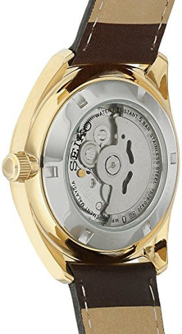 Seiko Men's SNKN70 'Recraft Series' Japanese Brown Leather Automatic Dress Watch