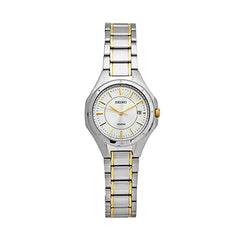 Sieko Women's SXDE14 Two Tone Stainless Steel Analog with Silver Dial Watch