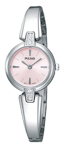 Pulsar Women's PTA463 Quartz Pink Dial Silvertone Stainless SteeL Watch