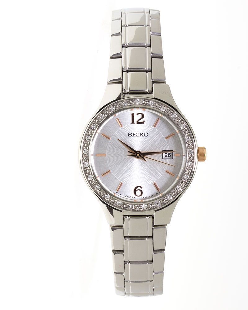 Seiko Women's SUR769 Silver Dial Stainless Steel  Watch